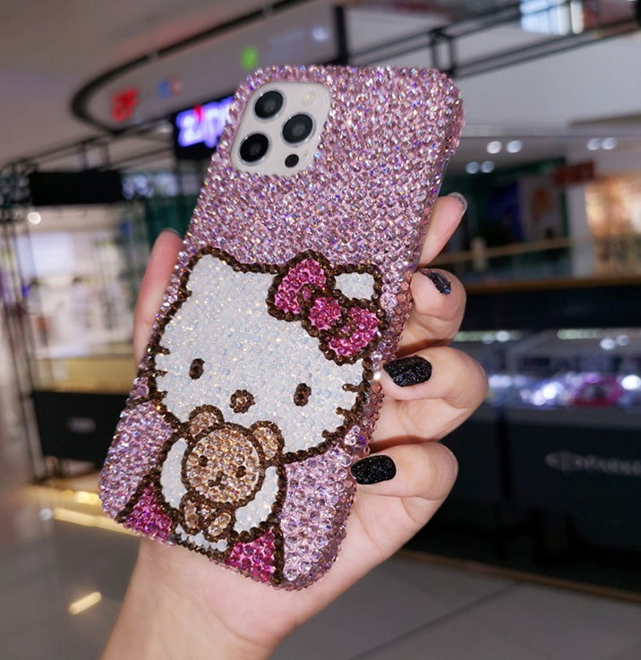 Pink Hello Kitty Rhinestone Mobile Phone iphone CODE READY945 Monrsh